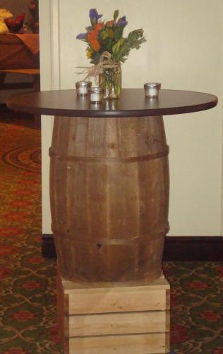 Western Theme - Barrel & Crate, High Cocktail Tables  